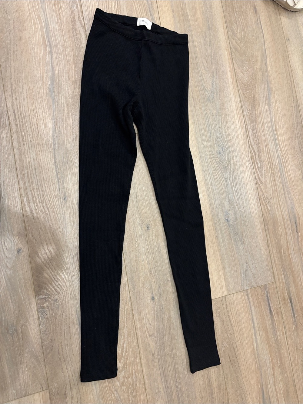 Black Ribbed Leggings - Women's Stretch Pants